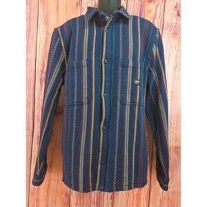 Vans Mens Striped Long Sleeve Classic Fit Shirt Jacket XL